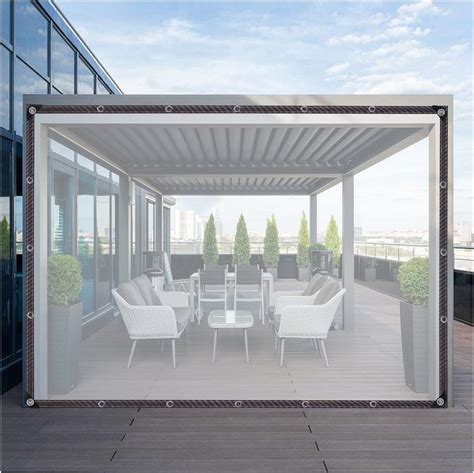 Transparent Pergola Side Panels Gazebo Curtains Thicken Foldable ...