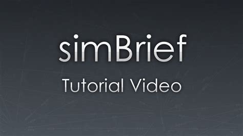 Simbrief Tutorial 的图像结果