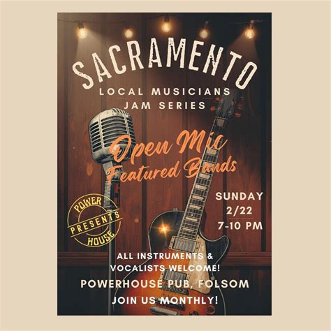 February Jam - Sacramento-Area Local Musicians Jam Series, PowerHouse ...