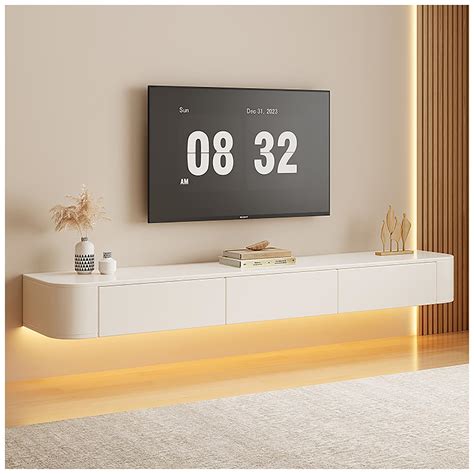 Buy KSYGINXD 200CM Floating TV Stand, Wall ed TV Cabinet with Storage ...