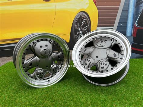 4 x 15 Inch 4x100 Teddy Bear Style Grey JDM Wheels: Fits For Honda Volkswagen | eBay UK