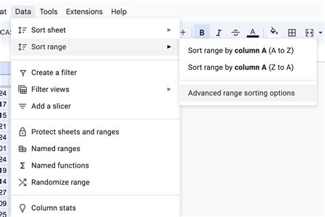 Google Sheets Sort Multiple Columns 的图像结果
