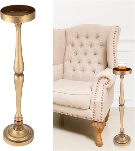 Amazon.com: Yalikop Drink Table Pedestal Side Table Round Martini End ...