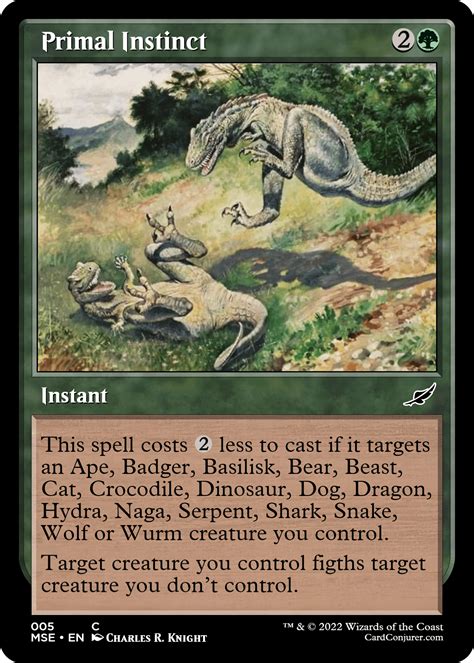 Primal Instinct : r/custommagic