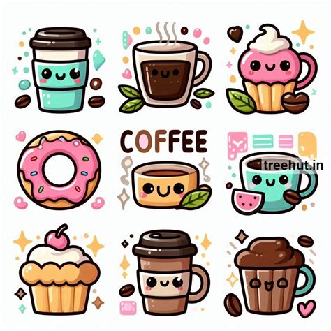 Cute Printable Coffee Stickers and 85 Craft Ideas for Coffee Stickers