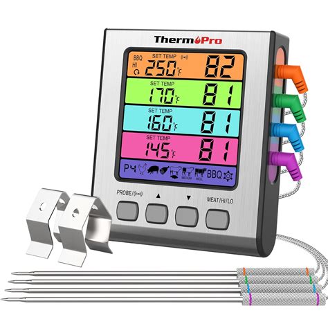 ThermoPro Plastic Tp17H Digital Meat Thermometer With 4 Temperature ...