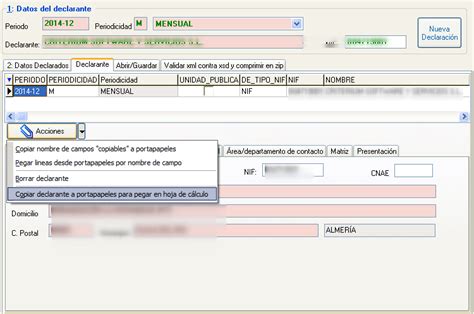Datos de declarante | Criterium Software y Servicios