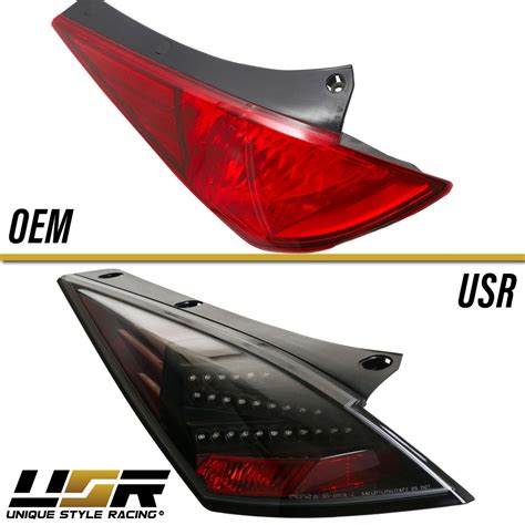Buy DEPO Black LED Tail Lights Pair FIT FOR 2003 2004 2005 Nissan 350Z ...