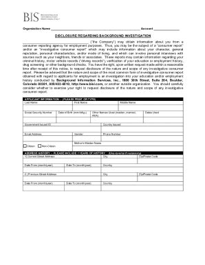Fillable Online PDF Pre-Employment Disclosure and Authorization ...