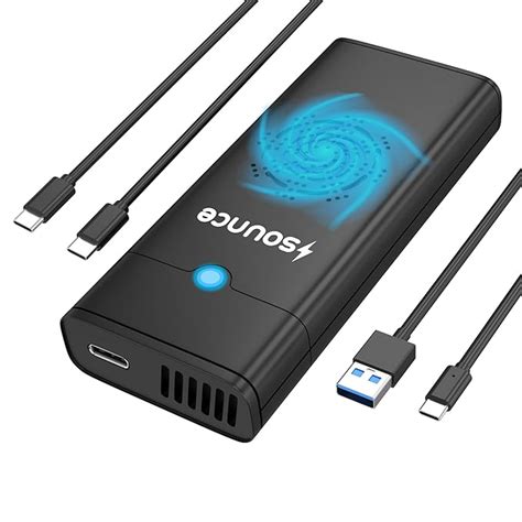 NVME M.2 Fan Enclosure, Sounce India NVMe/NGFF SATA Dual SSD Enclosure ...