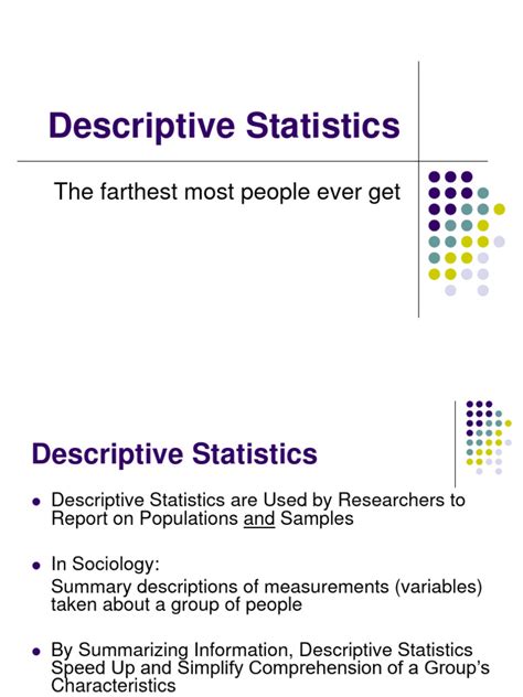 Descriptive Statistics 的图像结果
