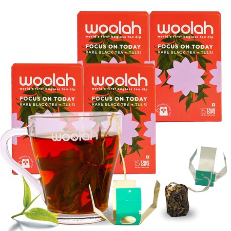 Woolah Rare Assam Black Tulsi Tea - World's 1st Bagless Whole Leaf ...