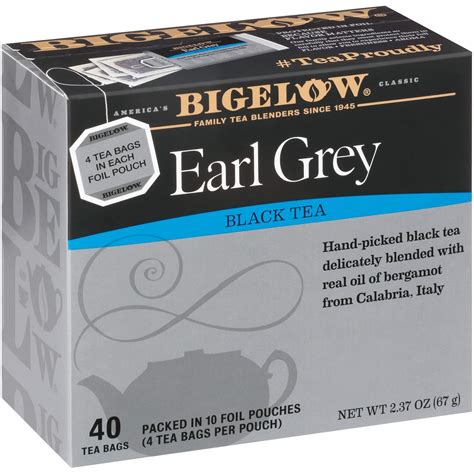 Amazon.com : Bigelow Earl Grey Black Tea, Caffeinated, 40 Count (Pack ...