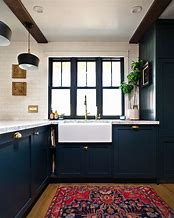 Image result for Navy Kitchen Cabinet Ideas