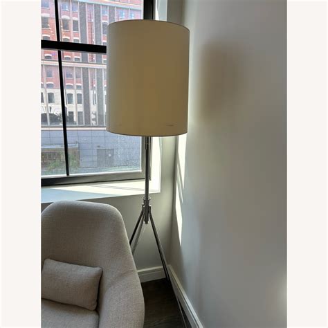West Elm Tripod Chrome Floor Lamp - AptDeco