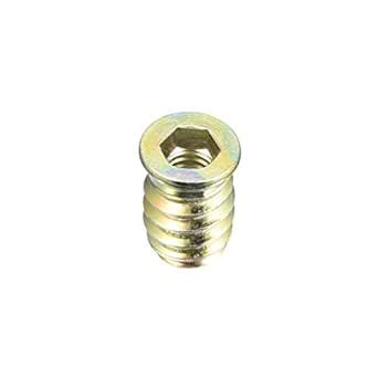 uxcell Wood Furniture M6x17mm Threaded Insert Nuts Interface Hex Socket ...