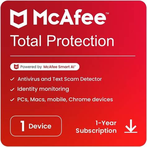 McAfee Total Protection 2025 | 1 Device, 1 Year | Antivirus Internet ...