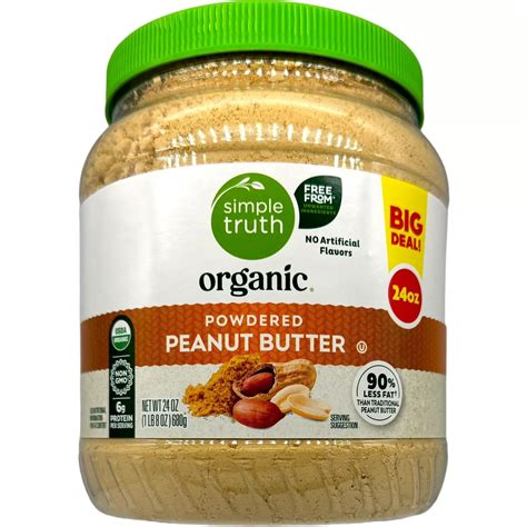 Simple Truth Organic Powdered Peanut Butter 90% Less Fat High Protein 1 ...