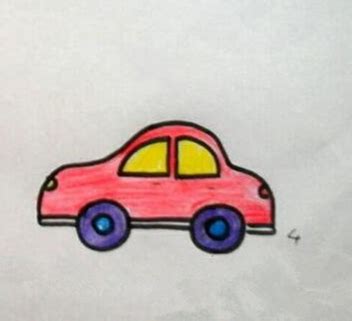 儿童画小汽车的画法-露西学画画