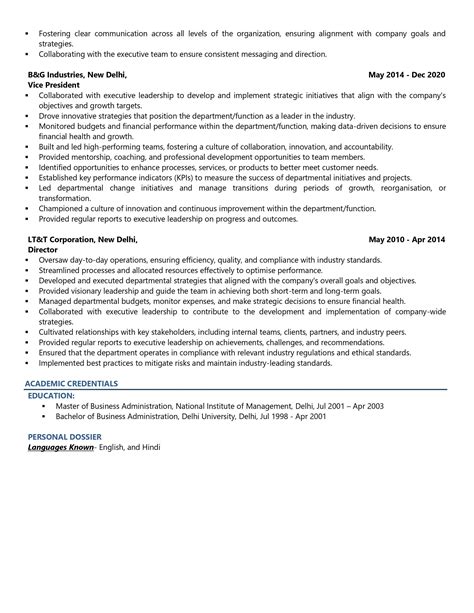 Executive Vice President Resume Examples & Template (with job winning tips)