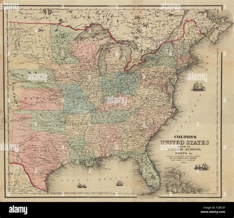 1800 map usa hi-res stock photography and images - Alamy