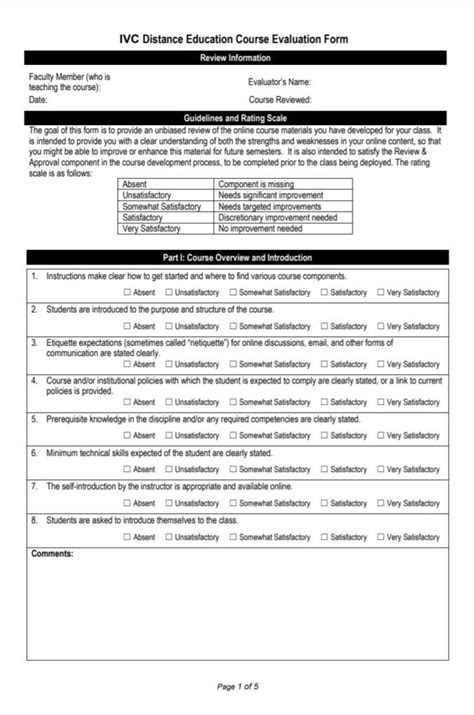 Image result for Course Evaluation Form Excel