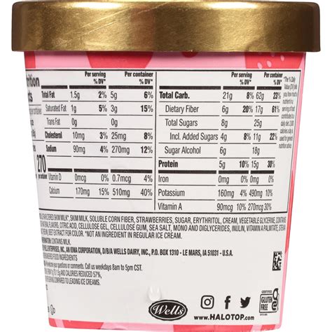 Halo Top Nutrition Facts - Printable Nutrition Facts