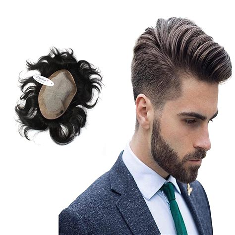 SkyHair SILK BASE Hair Patch for Men| 100% Remy Human Hair Wig| Skin ...