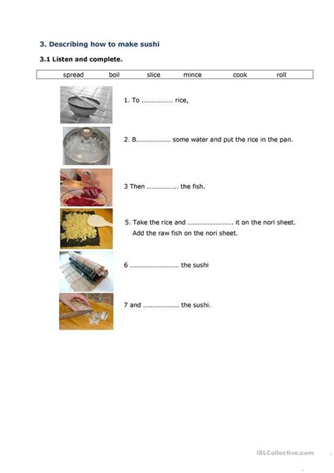 Image result for ESL Cooking Examples