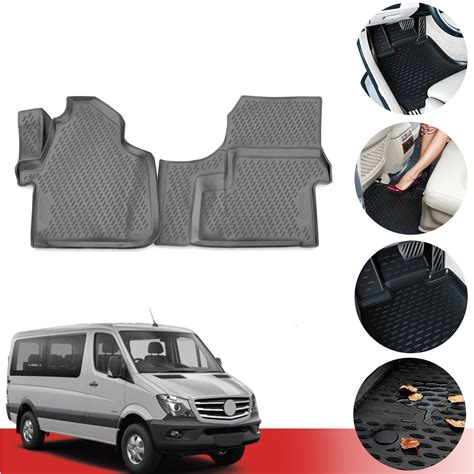 Floor Mats Liner For Mercedes Sprinter 2007-2018 All Weather Molded 3D ...