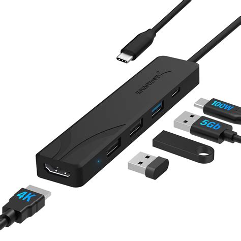 Sabrent Multi-Port USB Type-C Hub with 4k HDMI | Power Delivery (60 ...