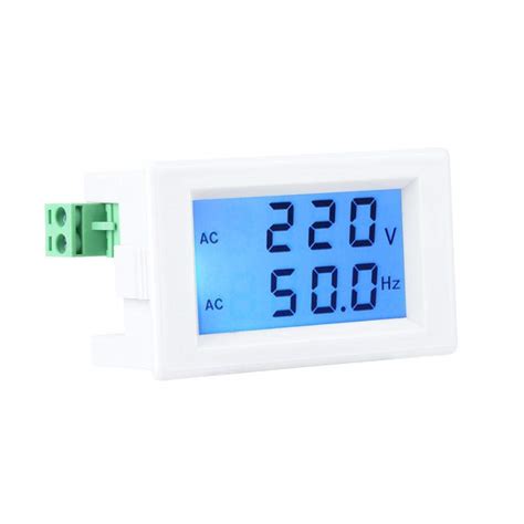 Buy Yencoly AC Voltmeter, Two-Wire LCD Screen Voltage Volt Meter ...