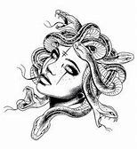 Medusa tattoo stencil