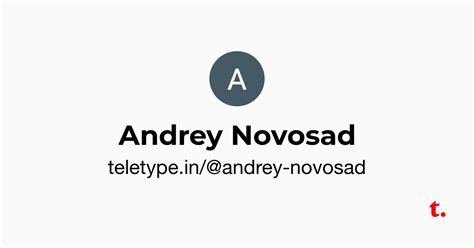 Andrey Novosad — Teletype