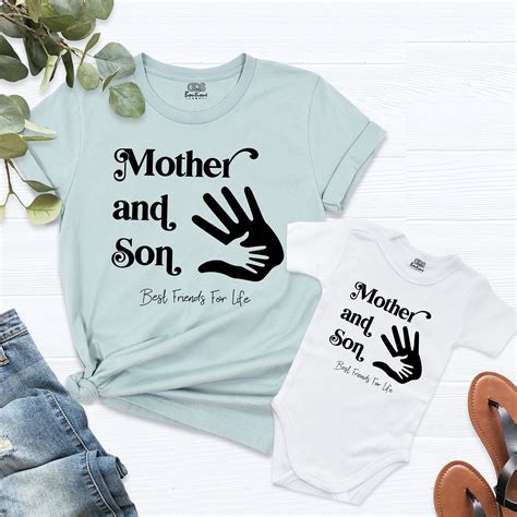 Mother and Son Best Friends for Life Shirt, Mommy and Son Couple Tee ...