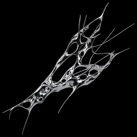 Abstract liquid metal sculpture | Premium PSD