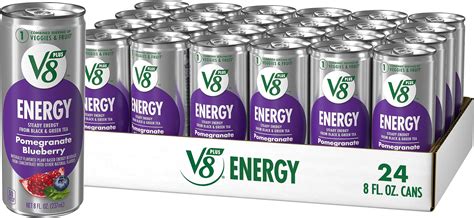 Amazon.com: V8 +ENERGY Pomegranate Blueberry Energy Drink, Made With ...