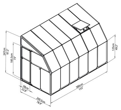 Canopia By Palram Sun Room 2 6X12 Lean-To Greenhouse [HG7512] | Free ...