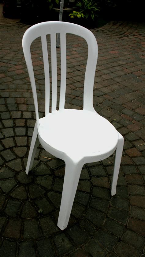 White Plastic Bistro Chair - Attractive and Stackable