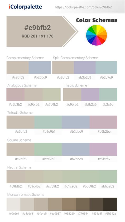 Ashen Color | c9bfb2 | Color conversion CMYK | Hsl | Rgb | Pantone ...