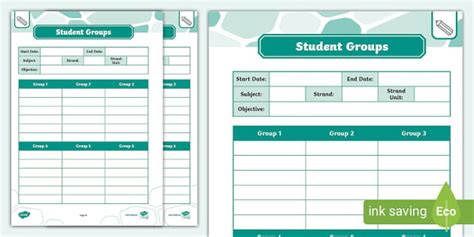 Teacher Planner: Student Groups (teacher made) - Twinkl