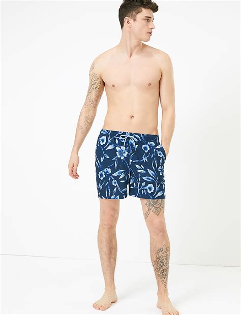 Buy Quick Dry Floral Print Swim Shorts at Marks & Spencer
