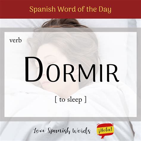 Spanish Word of the Day: Dormir (sleep) - Love Spanish Words