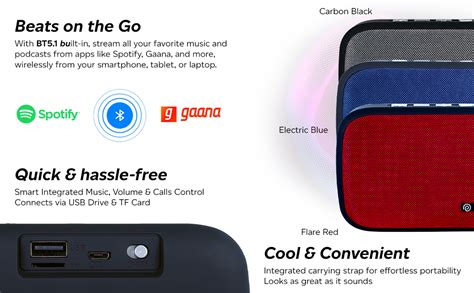 pTron Newly Launched Musicbot Lite 5W Mini Bluetooth Speaker with 6Hrs ...
