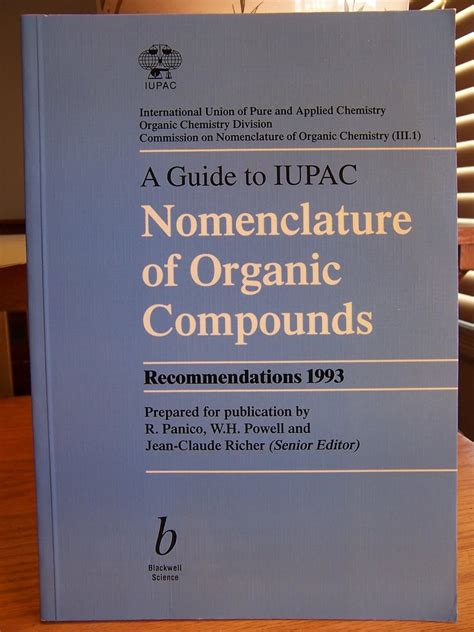 Buy A Guide to IUPAC Nomenclature of Organic Compounds (IUPAC Chemical ...