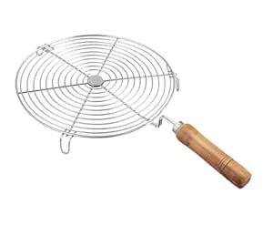 Buy GREECHO Roaster Wooden Handle Jali Papad Wire Barbeque Chapati ...
