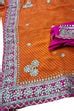Vibrant Orange & Pink Gota Patti Georgette Saree: Stunning & Stylish!