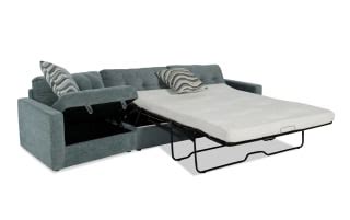 Modular Bob ™ 124'' 2 Piece Right Arm Facing Queen Gel Sleeper Sofa ...