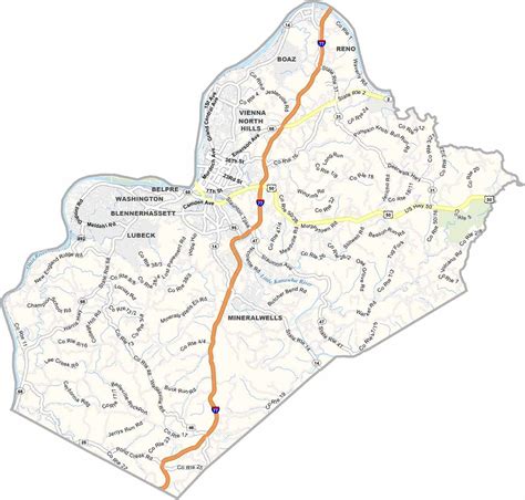 Wood County Map, West Virginia - US County Maps