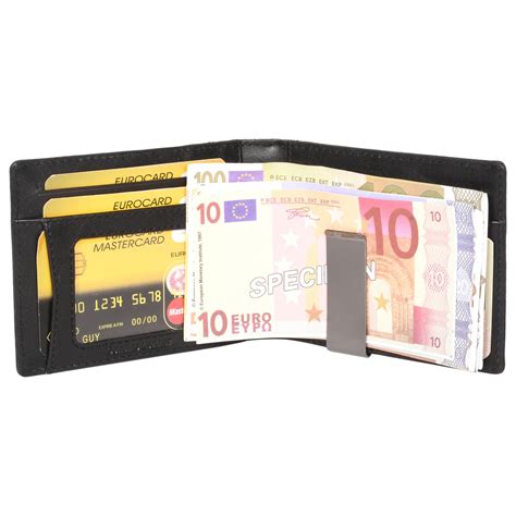 Sassora Pure Leather Unisex Bi-Fold Money Clip